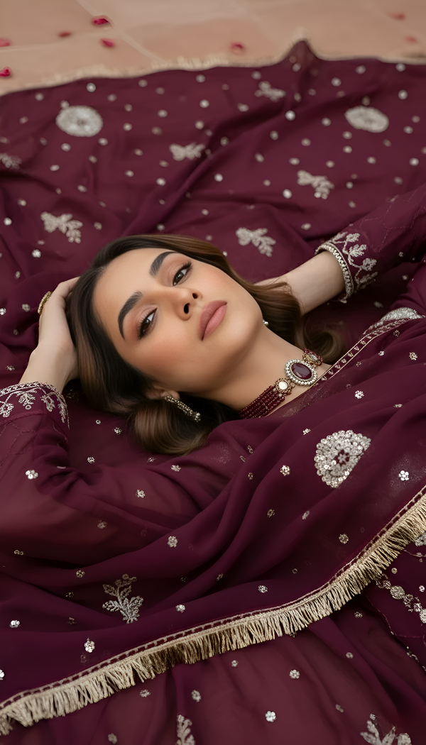 Red Winter Fabric Suit